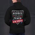 Some Heroes Wear Capes Others Teach 4th Grade Teacher Men Women Kids Men's Hoodie Back Print, 4th Grade Teacher Hoodies, gift for family, gift for coworker