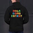 Hola Como Estas Spanish Teacher Fiesta Party Banners Men's Hoodie Back Print, gift for family, gift for coworker Hola Como Estas Spanish Teacher Fiesta Party Banners Men's Hoodie Back Print, gift for family, gift for coworker