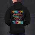 Homebound Teacher Appreciation Week Back To School Heart Men's Hoodie Back Print, gift for family, gift for coworker