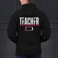 Humor Teacher Empty Battery Power Men Women Men's Hoodie Back Print, gift for family, gift for coworker Humor Teacher Empty Battery Power Men Women Men's Hoodie Back Print, gift for family, gift for coworker