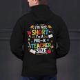 I'm Not Short I'm A Pre-K Teacher Size Back To School Men's Hoodie Back Print, gift for family, gift for coworker I'm Not Short I'm A Pre-K Teacher Size Back To School Men's Hoodie Back Print, gift for family, gift for coworker