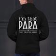I'm That Para They Told You Abou Paraprofessional Teacher Men's Hoodie Back Print, gift for family, gift for coworker I'm That Para They Told You Abou Paraprofessional Teacher Men's Hoodie Back Print, gift for family, gift for coworker