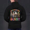 Inclusion Isn't Scary Ghost Mummy Halloween SLP Sped Teacher Men's Hoodie Back Print, gift for family, gift for coworker