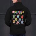 Inclusion Is My Jam SPED Teacher Special Education Life Men's Hoodie Back Print, gift for family, gift for coworker