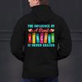 THE INFLUENCE OF A GREAT TEACHER IS NEVER ERASED Teaching For Men Women Girls Kids Men's Hoodie Back Print, gift for family, gift for coworker