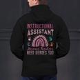 Instructional Assistant Because Teacher Need Hero Learning Men's Hoodie Back Print, gift for family, gift for coworker
