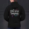 Just Keep Singing Singer Music Teacher Motivational Men's Hoodie Back Print, gift for family, gift for coworker Just Keep Singing Singer Music Teacher Motivational Men's Hoodie Back Print, gift for family, gift for coworker