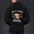 Just A Teacher Who Loves Cows Shirt Cute Highland Cow Men's Hoodie Back Print, gift for family, gift for coworker Just A Teacher Who Loves Cows Shirt Cute Highland Cow Men's Hoodie Back Print, gift for family, gift for coworker