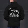 K Is For Kindergarten Kindergarten Teacher Men Women Girls Kids Men's Hoodie Back Print, gift for family, gift for coworker