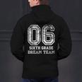 Kids Hello Sixth Back To School 6th Grade Dream Team Teacher Men's Hoodie Back Print, gift for family, gift for coworker