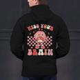 Kiss Your Brain Valentines Test Day Teacher Squad Kids Men's Hoodie Back Print, gift for family, gift for coworker