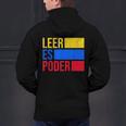Leer Es Poder Colombian Spanish Teacher Maestra Colombia Men's Hoodie Back Print, gift for family, gift for coworker Leer Es Poder Colombian Spanish Teacher Maestra Colombia Men's Hoodie Back Print, gift for family, gift for coworker