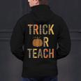 Leopard Trick Or Teach Halloween Teacher Costume Women Men's Hoodie Back Print, gift for family, gift for coworker Leopard Trick Or Teach Halloween Teacher Costume Women Men's Hoodie Back Print, gift for family, gift for coworker