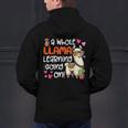 Llama Learning Teachers Students Alpaca Lover Back To School Men's Hoodie Back Print, gift for family, gift for coworker