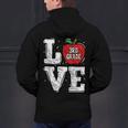 LOVE Apple 3rd Grade Teacher Student School Men's Hoodie Back Print, gift for family, gift for coworker LOVE Apple 3rd Grade Teacher Student School Men's Hoodie Back Print, gift for family, gift for coworker