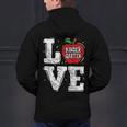 LOVE Kindergarten Teacher Student School Apple Men's Hoodie Back Print, gift for family, gift for coworker LOVE Kindergarten Teacher Student School Apple Men's Hoodie Back Print, gift for family, gift for coworker