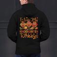I Love My Kindergarten Turkeys Thanksgiving Teacher Students Men's Hoodie Back Print, gift for family, gift for coworker