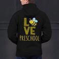 Love Preschool Back To School Yellow Bee Preschool Teacher For Men Women Girls Kids Men's Hoodie Back Print, gift for family, gift for coworker