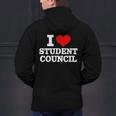 I Love Student Council Student Teacher Men's Hoodie Back Print, gift for family, gift for coworker