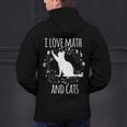 Math Nerd Math Teacher Cat Lover I Love Math And Cats Men's Hoodie Back Print, gift for family, gift for coworker