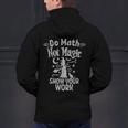 Do Math Not Magic Math Teacher Halloween Cat Witch Men's Hoodie Back Print, gift for family, gift for coworker
