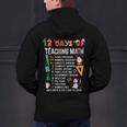 Math Teacher Christmas 12 Days Of Teaching Math Christmas Men's Hoodie Back Print, gift for family, gift for coworker