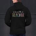 Math Teacher Cute Floral Men's Hoodie Back Print, gift for family, gift for coworker