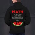 Math Watermelon Calculation Joke Teacher Student Men's Hoodie Back Print, gift for family, gift for coworker Math Watermelon Calculation Joke Teacher Student Men's Hoodie Back Print, gift for family, gift for coworker