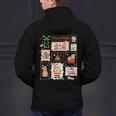Merry And Bright Christmas Gingerbread Santa Book Teacher Men's Hoodie Back Print, gift for family, gift for coworker Merry And Bright Christmas Gingerbread Santa Book Teacher Men's Hoodie Back Print, gift for family, gift for coworker
