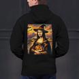 Mona Lisa Pumpkin Halloween Art Teacher Witchy Women Kids Men's Hoodie Back Print, gift for family, gift for coworker