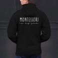 Montessori Is My Jam Team Montessori Teacher Squad Men's Hoodie Back Print, gift for family, gift for coworker