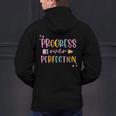 Motivational Progress Over Perfection Back To School Teacher Men's Hoodie Back Print, gift for family, gift for coworker Motivational Progress Over Perfection Back To School Teacher Men's Hoodie Back Print, gift for family, gift for coworker