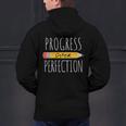 Motivational Progress Over Perfection Back To School Teacher Men's Hoodie Back Print, gift for family, gift for coworker Motivational Progress Over Perfection Back To School Teacher Men's Hoodie Back Print, gift for family, gift for coworker