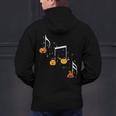 Music Note Pumpkin Fall Music Teacher Halloween Costume Men's Hoodie Back Print, gift for family, gift for coworker