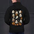 Music Teacher Orchestra Shirt Spooky Halloween Ghost Band Men's Hoodie Back Print, gift for family, gift for coworker