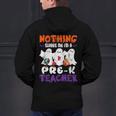 Nothing Scares Me I'm A Pre-K Teacher Halloween Ghosts Men's Hoodie Back Print, gift for family, gift for coworker