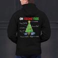 Oh Geometree Christmas Tree Geometry Math Teacher Men's Hoodie Back Print, gift for family, gift for coworker