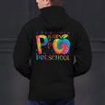 P Is For Preschool Tie Dye Back To School Teacher Men Women Girls Kids Men's Hoodie Back Print, gift for family, gift for coworker