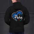 Para Heart Teacher Paraprofessional School Appreciation Men's Hoodie Back Print, gift for family, gift for coworker
