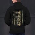 Patriotic Teacher American Flag Camouflage 4th Of July Camo Men's Hoodie Back Print, gift for family, gift for coworker