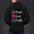Peace Love Math Maths Teacher Pi Symbol Men Women Men's Hoodie Back Print, gift for family, gift for coworker Peace Love Math Maths Teacher Pi Symbol Men Women Men's Hoodie Back Print, gift for family, gift for coworker