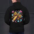 Pencil Leopard Coquette Bow Teacher Life Back To School Men's Hoodie Back Print, gift for family, gift for coworker Pencil Leopard Coquette Bow Teacher Life Back To School Men's Hoodie Back Print, gift for family, gift for coworker