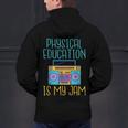 Physical Education Is My Jam PE Teacher Men's Hoodie Back Print, Pe Teacher Hoodies, gift for family, gift for coworker