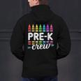 Pre-K Crew Teacher Team Squad Hello Back School Graduation Men's Hoodie Back Print, gift for family, gift for coworker