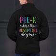 Pre-K Teacher Adventure Begins First Day Preschool Teachers Men's Hoodie Back Print, gift for family, gift for coworker Pre-K Teacher Adventure Begins First Day Preschool Teachers Men's Hoodie Back Print, gift for family, gift for coworker