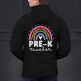 Pre-K Teacher Cute Pre Kindergarten For Teachers Rainbow For Men Women Kids Men's Hoodie Back Print, gift for family, gift for coworker