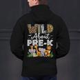 Pre-k Teacher Kids Back To School Wild About Pre-k Men's Hoodie Back Print, gift for family, gift for coworker
