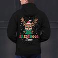Preschool Crew Xmas Reindeer Teacher Student Christmas Men's Hoodie Back Print, gift for family, gift for coworker