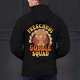 Preschool Gobble Squad Cute Turkey Thanksgiving Teacher Men's Hoodie Back Print, gift for family, gift for coworker Preschool Gobble Squad Cute Turkey Thanksgiving Teacher Men's Hoodie Back Print, gift for family, gift for coworker
