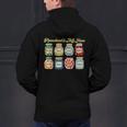 Preschool Is My Jam Retro Preschool Teacher Back To School Men's Hoodie Back Print, gift for family, gift for coworker
